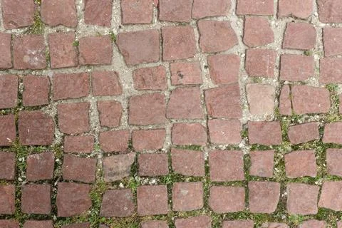 Seamless texture of old square stone pavement. Stock Photos