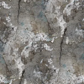 Seamless texture of old stone wall with a crack background Stock Photos