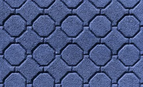 Seamless texture or pattern of close up surface of octagonal paving slabs Stock Photos