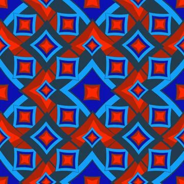 Seamless texture, pattern. Abstract geometric pattern on a square background - Stock Illustration
