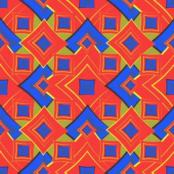 Seamless texture, pattern. Abstract geometric pattern on a square background  Stock Illustration