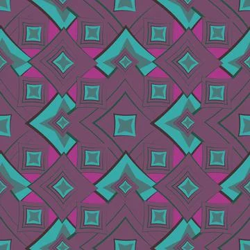 Seamless texture, pattern. Abstract geometric pattern on a square background  Illustrazione stock