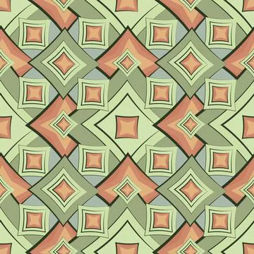Seamless texture, pattern. Abstract geometric pattern on a square background  Stock Illustration