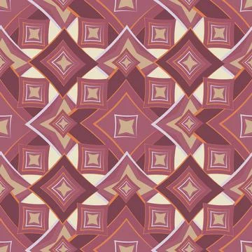 Seamless texture, pattern. Abstract geometric pattern on a square background  Illustrazione stock