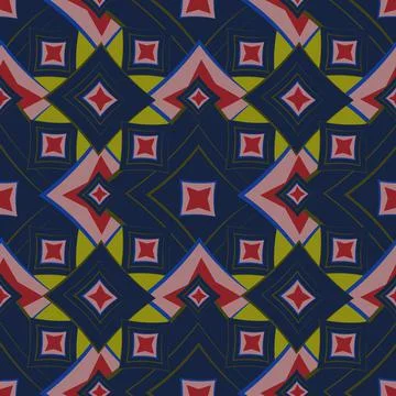 Seamless texture, pattern. Abstract geometric pattern on a square background  Stock Illustration