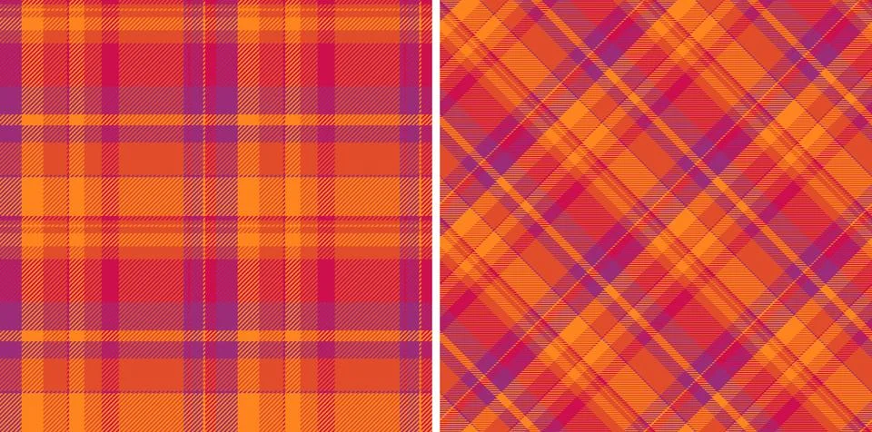 Seamless texture pattern of check fabric vector with a textile tartan backg.. Illustrazione stock