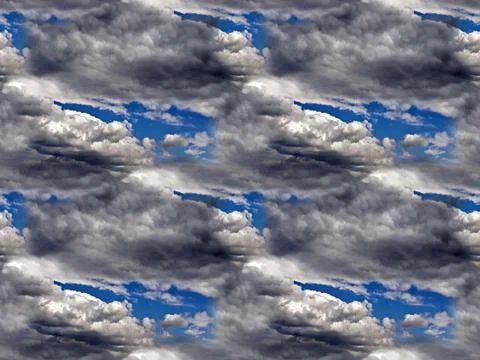 Seamless texture, pattern - dark storm clouds in the blue sky. Background for Stock Photos