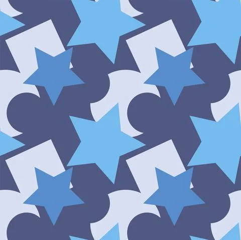 Seamless texture, pattern on a square background - colored geometric shapes - 스톡 일러스트