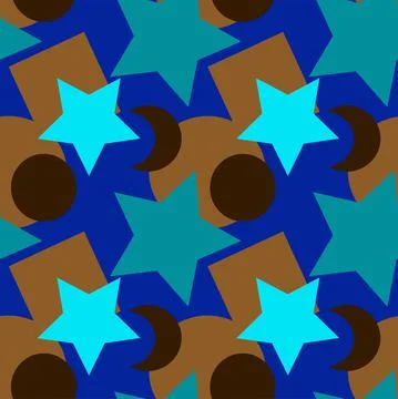 Seamless texture, pattern on a square background - colored geometric shapes - イラスト素材