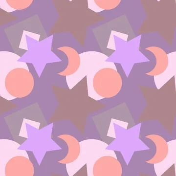 Seamless texture, pattern on a square background - colored geometric shapes - 스톡 일러스트