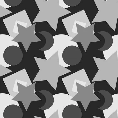 Seamless texture, pattern on a square background - colored geometric shapes - 스톡 일러스트