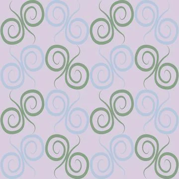 Seamless texture, pattern on a square background - colored curls. Abstraction. Stock-Illustration