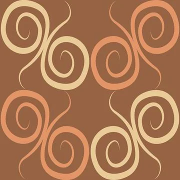 Seamless texture, pattern on a square background - colored curls. Abstraction. 스톡 일러스트