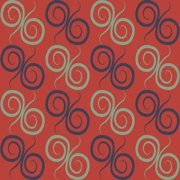 Seamless texture, pattern on a square background - colored curls. Abstraction Illustrazione stock