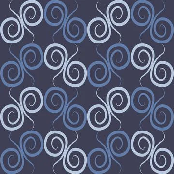 Seamless texture, pattern on a square background - colored curls. Abstraction Stock Illustration