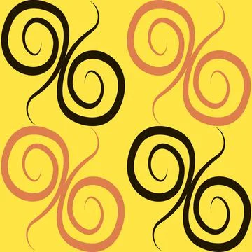 Seamless texture, pattern on a square background - colored curls. Abstraction Stock Illustration