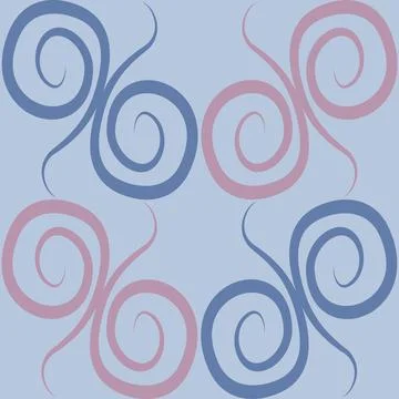 Seamless texture, pattern on a square background - colored curls. Abstraction Stock Illustration