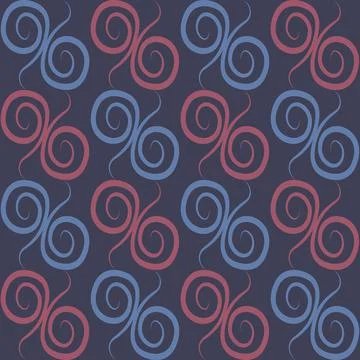 Seamless texture, pattern on a square background - colored curls. Abstraction Stock Illustration