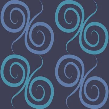 Seamless texture, pattern on a square background - colored curls. Abstraction Stock Illustration