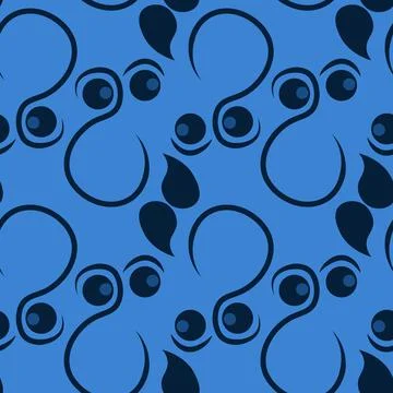 Seamless texture, pattern on a square background - face, look, surprise, must Illustrazione stock