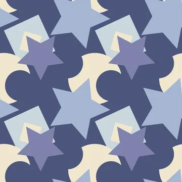 Seamless texture, pattern on a square background - colored geometric shapes - 스톡 일러스트