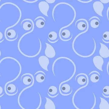 Seamless texture, pattern on a square background - face, look, surprise, must Stock Illustration