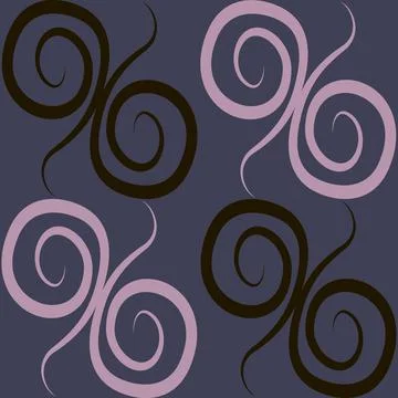 Seamless texture, pattern on a square background - colored curls. Abstraction Illustrazione stock