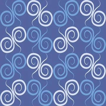 Seamless texture, pattern on a square background - colored curls. Abstraction Stock Illustration