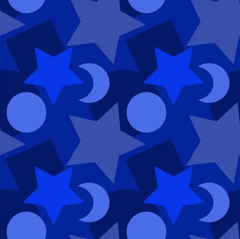 Seamless texture, pattern on a square background - colored geometric shapes - 스톡 일러스트