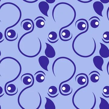 Seamless texture, pattern on a square background - face, look, surprise, must Stock Illustration