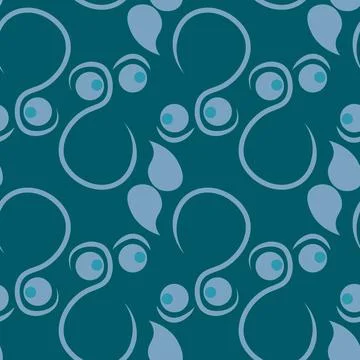 Seamless texture, pattern on a square background - face, look, surprise, must Stock Illustration