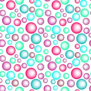 Seamless texture, pattern on a square background - colored glass balls or soa Stock Illustration
