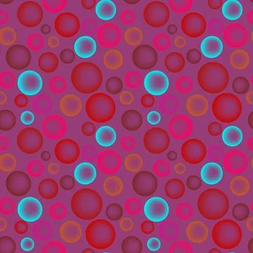 Seamless texture, pattern on a square background - colored glass balls or soa Stock Illustration
