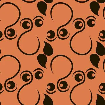 Seamless texture, pattern on a square background - face, look, surprise, must Stock Illustration