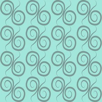 Seamless texture, pattern on a square background - colored curls. Abstraction. Illustrazione stock