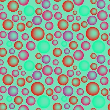 Seamless texture, pattern on a square background - colored glass balls or soap Stock Illustration