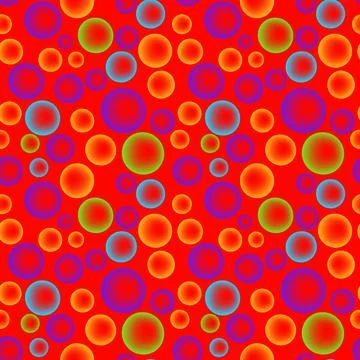 Seamless texture, pattern on a square background - colored glass balls or soap Stock Illustration