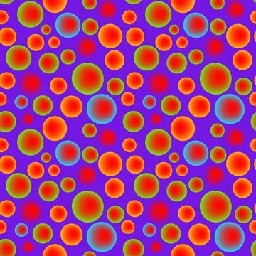 Seamless texture, pattern on a square background - colored glass balls or soap Stock Illustration