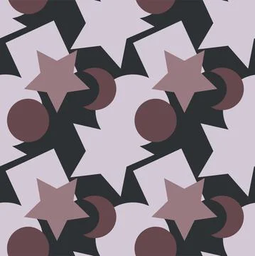 Seamless texture, pattern on a square background - colored geometric shapes - 스톡 일러스트