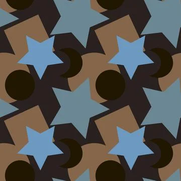 Seamless texture, pattern on a square background - colored geometric shapes - 스톡 일러스트