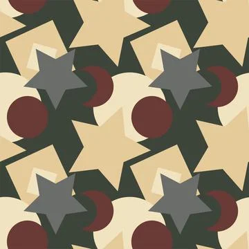 Seamless texture, pattern on a square background - colored geometric shapes - 스톡 일러스트