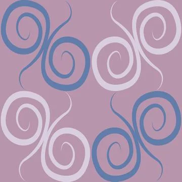 Seamless texture, pattern on a square background - colored curls. Abstraction Stock Illustration