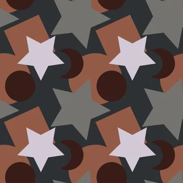 Seamless texture, pattern on a square background - colored geometric shapes - 스톡 일러스트