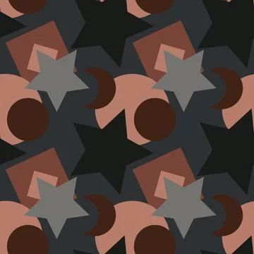 Seamless texture, pattern on a square background - colored geometric shapes - 스톡 일러스트