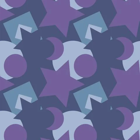 Seamless texture, pattern on a square background - colored geometric shapes - 스톡 일러스트