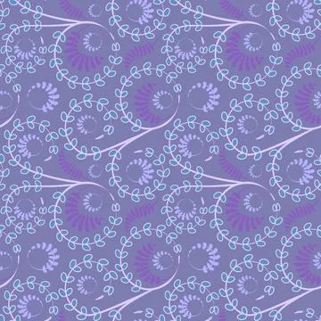 Seamless texture, pattern on a square background - flowers and leaves. Stylin Stock Illustration