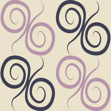 Seamless texture, pattern on a square background - colored curls. Abstraction Stock Illustration