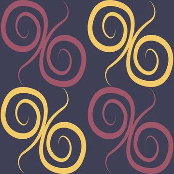Seamless texture, pattern on a square background - colored curls. Abstraction 스톡 일러스트