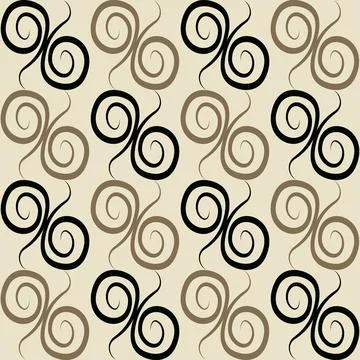 Seamless texture, pattern on a square background - colored curls. Abstraction Illustrazione stock