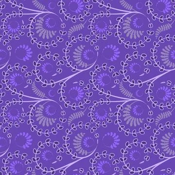 Seamless texture, pattern on a square background - flowers and leaves. Stylin Illustrazione stock